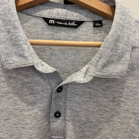 Travis Mathew Long Sleeve Performance Polo Gray XXL - Picture 2 of 13
